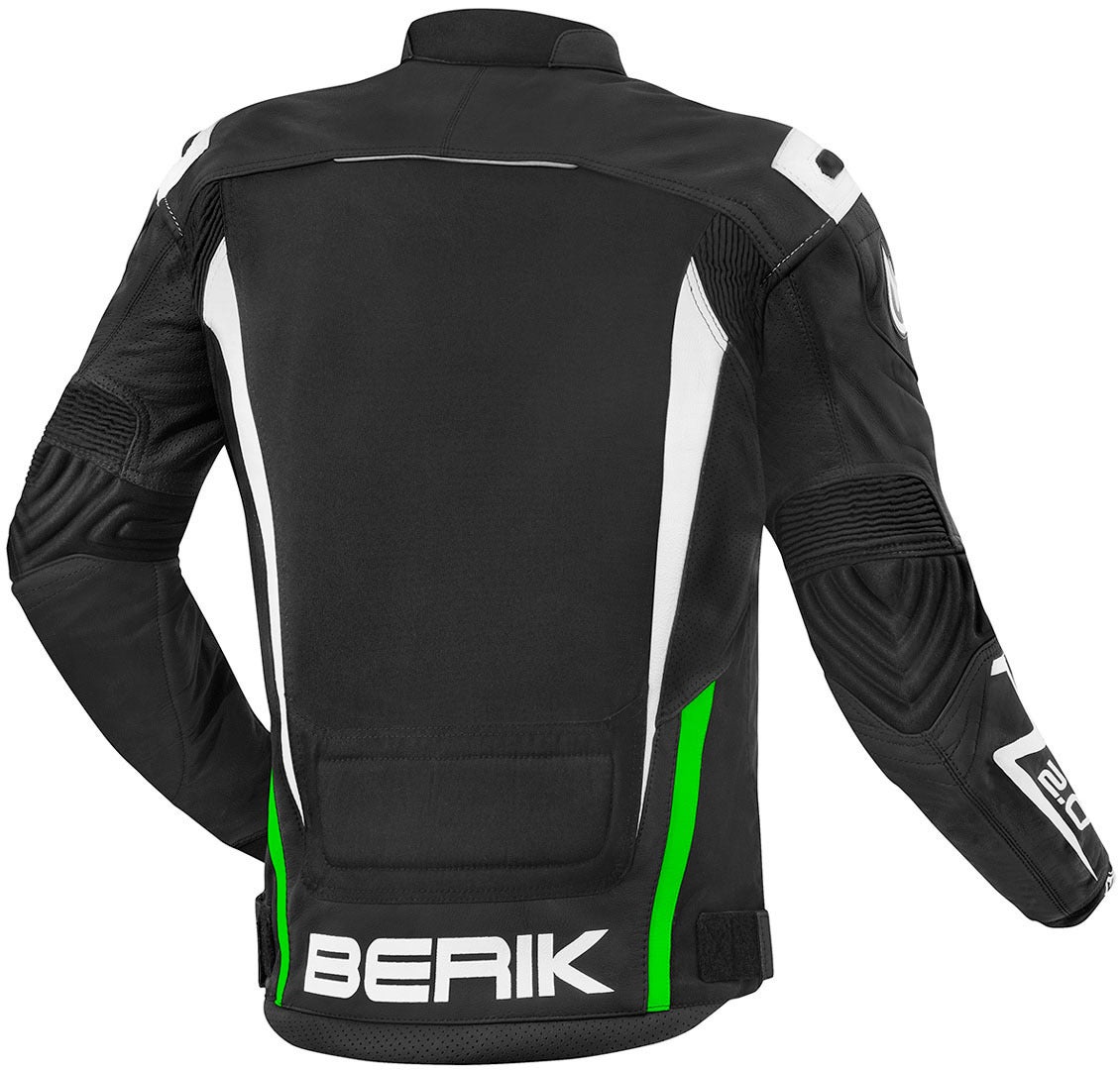 Berik Radic Motorcycle Leather / Textile Jacket black/green/white 52 Figure 2
