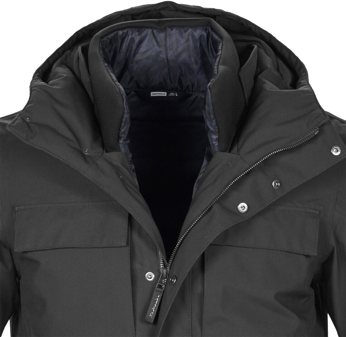 Side view of Spidi Riding Parka H2Out waterproof Motorcycle Textile Jacket