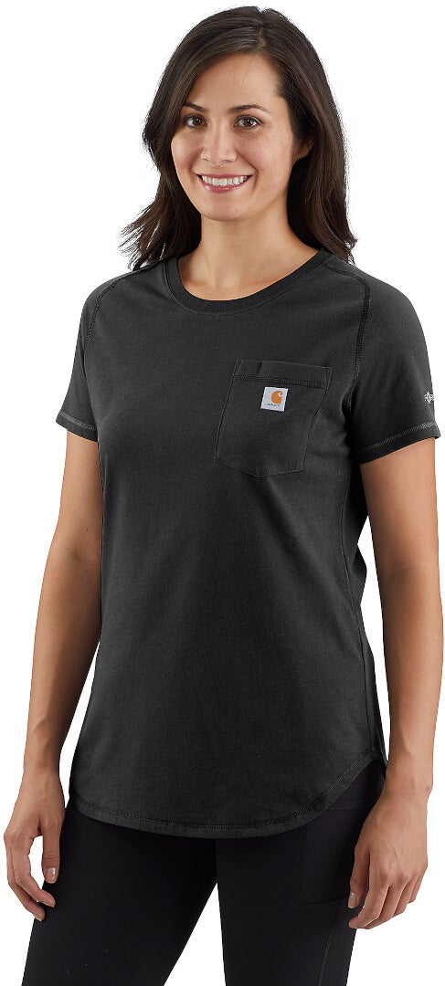 Carhartt Force Relaxed Fit Midweight Pocket Dame T-shirt Sort L Figur 4