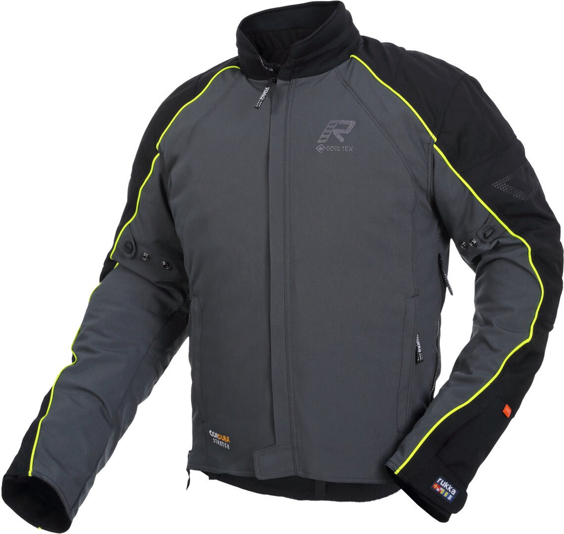 Rukka Comfo-R GTX Motorcycle Textile Jacket black/grey/yellow 48 Figure 1