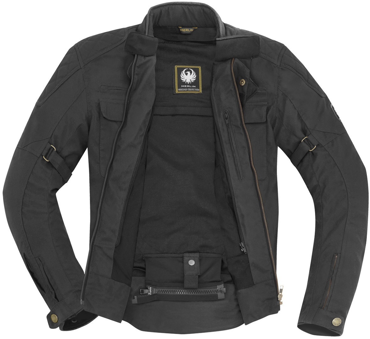 Merlin Perton Motorcycle Waxed Jacket black 3XL Figure 5