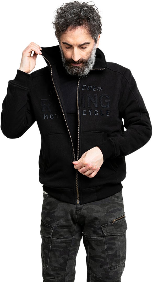 John Doe Standup Neck Motorcykel hoodie Sort/sort M Figur 16