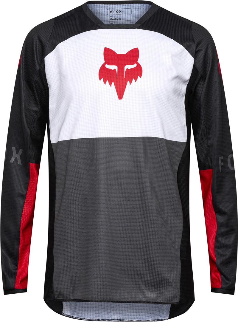 FOX 180 Flow Motocross Jersey white/red XXL Figure 1