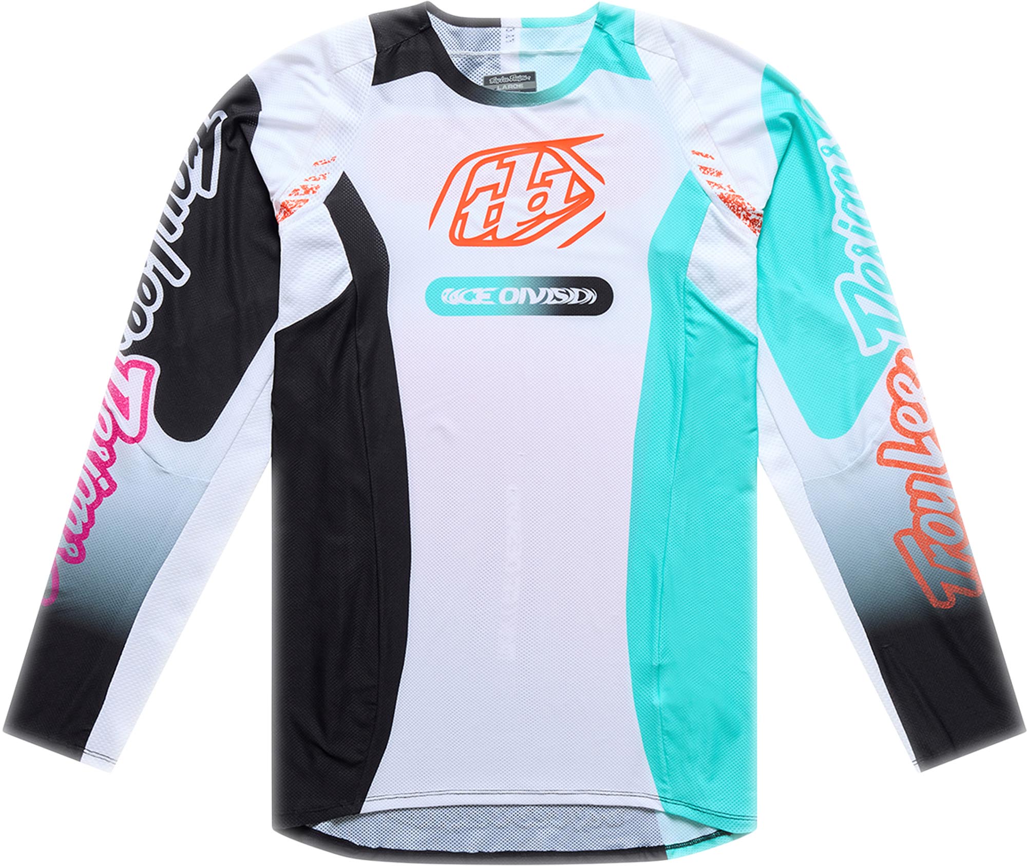 Troy Lee Designs SE Pro Sever Tricou de motocross Alb/turcoaz/negru S Figura 1