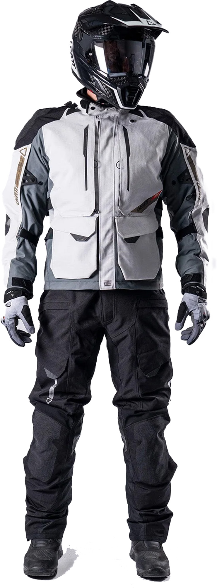 Leatt ADV DriTour 5.5 Pantalon textile de moto imperméable noir/gris M Figure 3