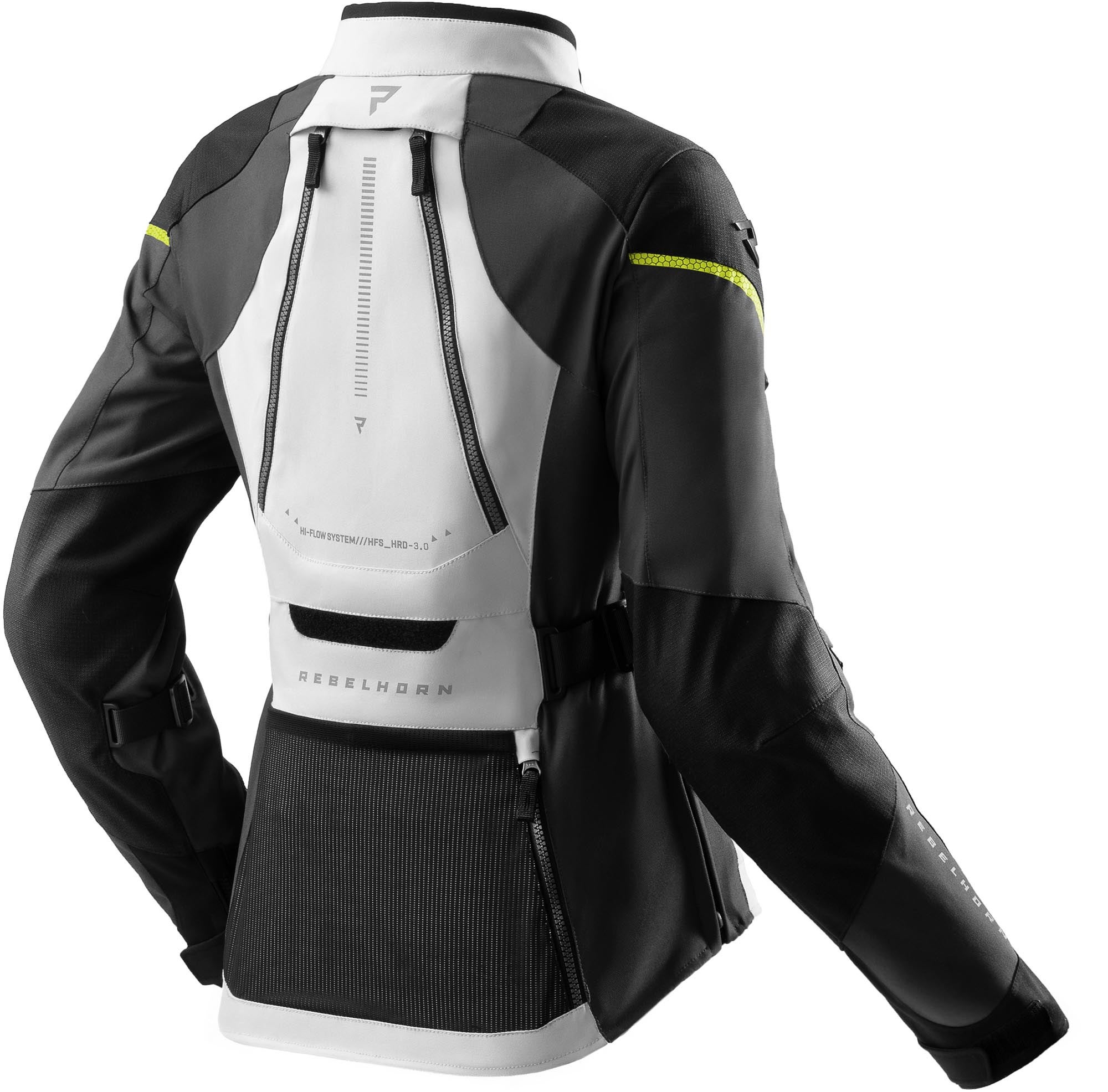 Rebelhorn Hardy 3.0 wasserdichte Damen Motorrad Textil Jacke schwarz/grau/gelb M Abbildung 2