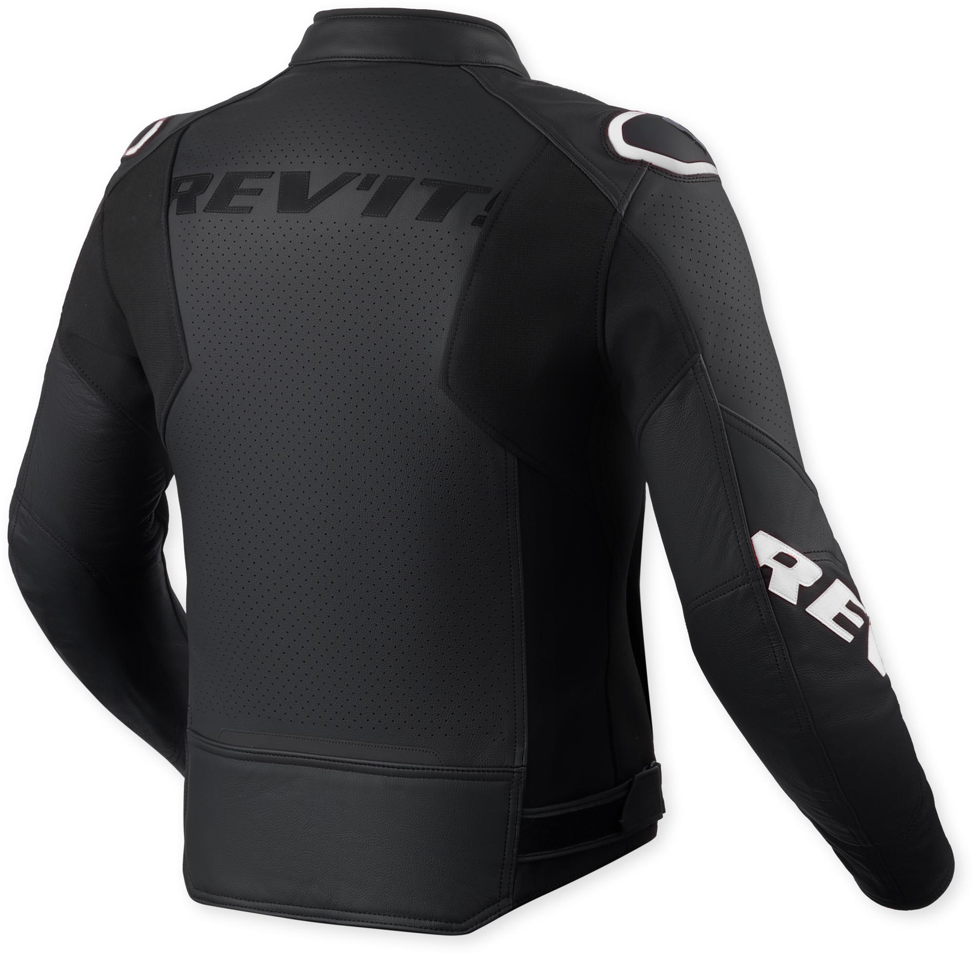 Revit Quadratic Logo perforated Motorcycle Leather Jacket black/white 52 Figure 2