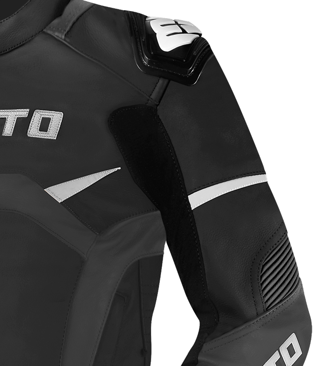 Bogotto Misano Two Piece Motorcycle Leather Suit black/white 52 Figure 9