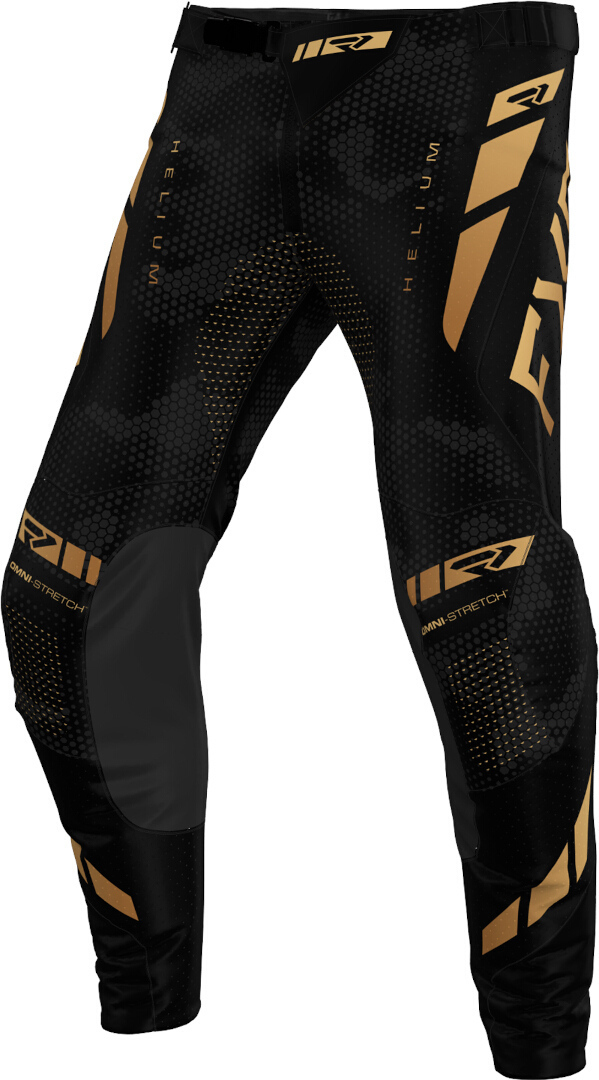 FXR Helium 2025 Youth Pantaloni de motocross Negru/Auriu 26 Figura 1