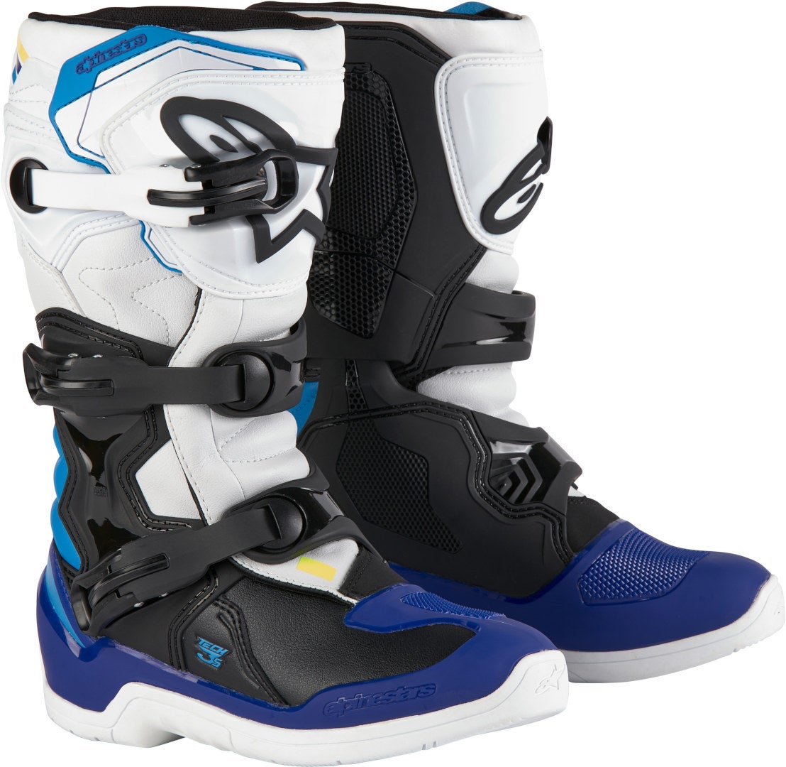 Alpinestars Tech 3S Stivali da motocross giovanile bianco/nero/blu 8 (42) Figura 1