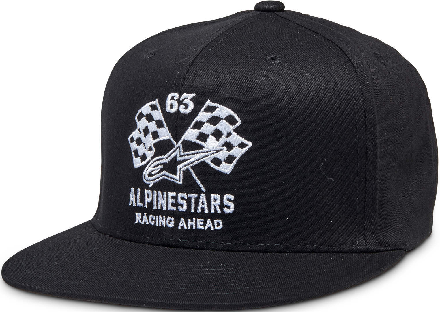 Alpinestars Double Check Flatbill Boné preto/branco L/XL Figura 1