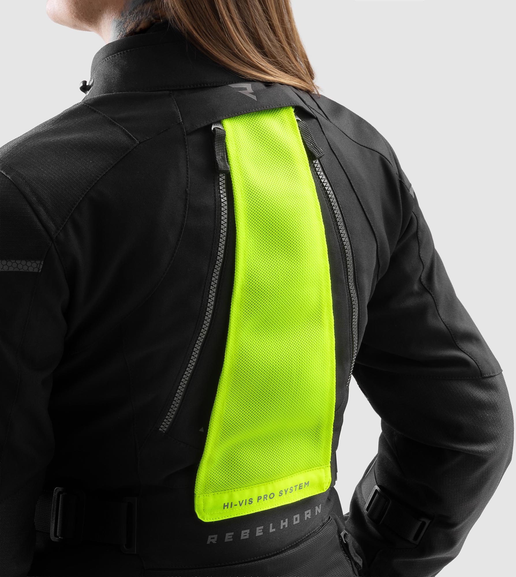 Side view of Rebelhorn Hardy 3.0 waterproof Ladies Motorcycle Textile Jacket