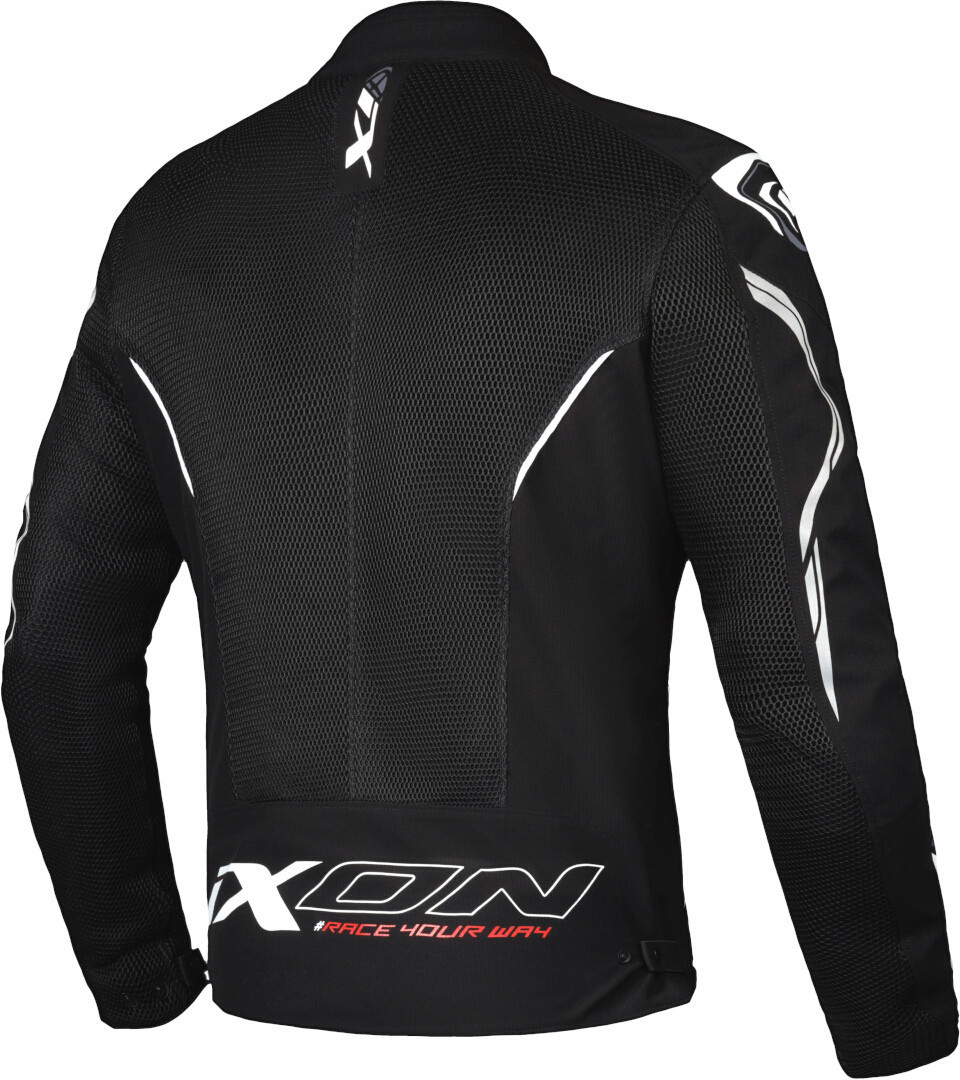 Ixon Flicker Motorcycle Textile Jacket black/white XL Figure 2
