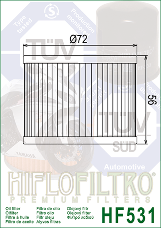 Hiflofiltro Oljefilter - HF531 Figur 3