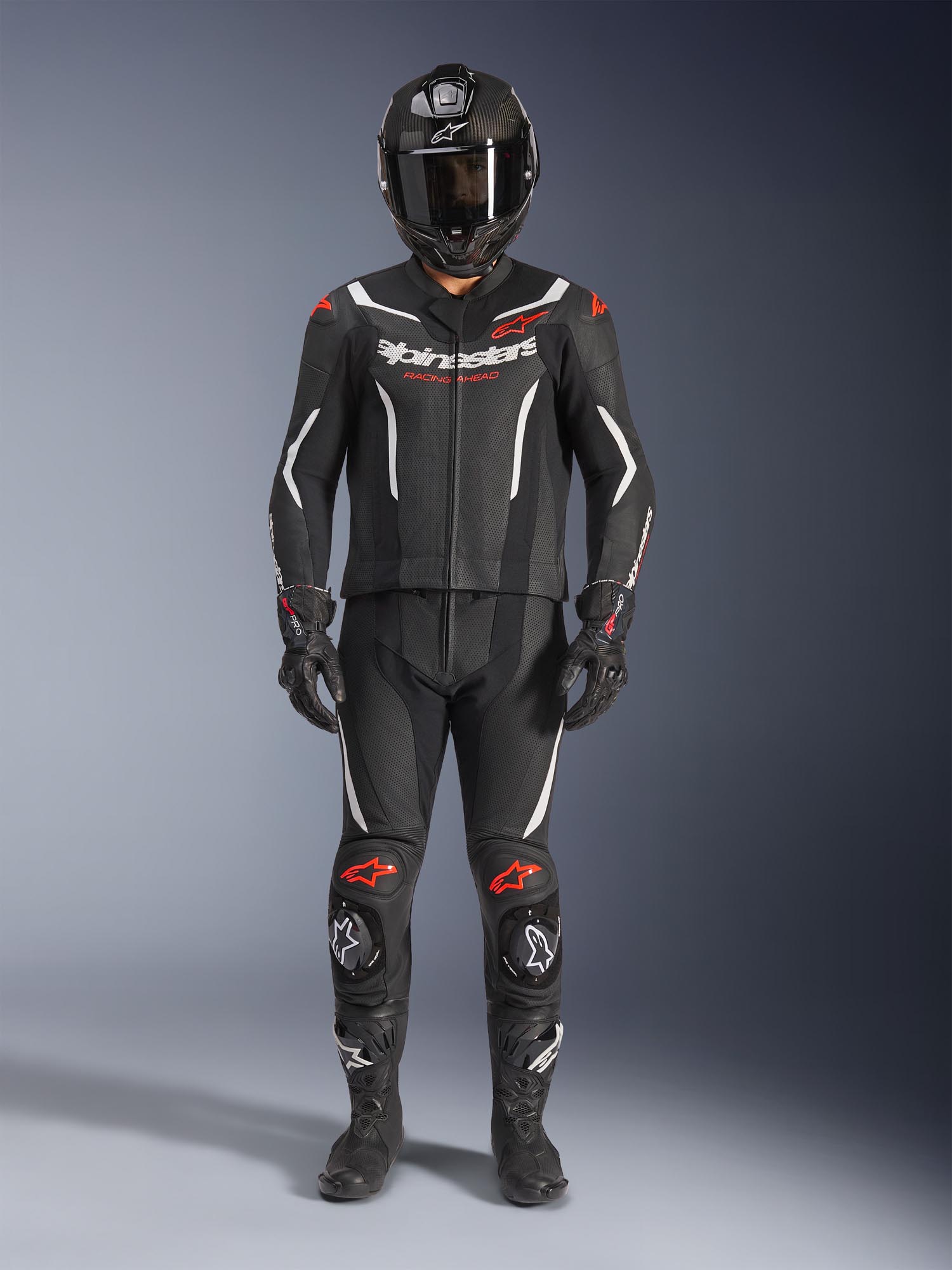 Alpinestars GP Force V2 Tweedelig Leren Motorfietspak zwart/wit 58 Figuur 8
