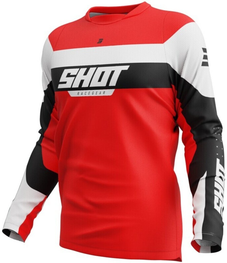 Shot Devo League Motocross Jersey red/white/black 5XL Figure 1