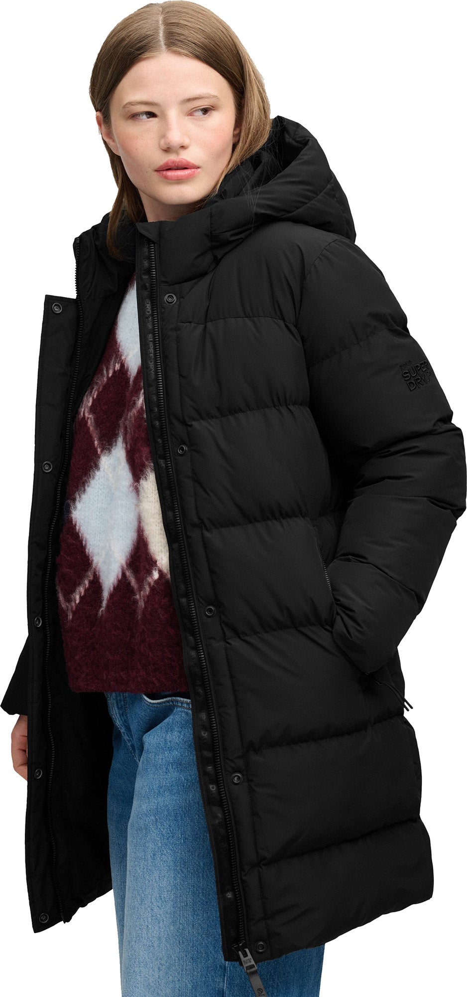 Superdry & Co Спортно дамско капитонирано яке черно XL Фигура 5