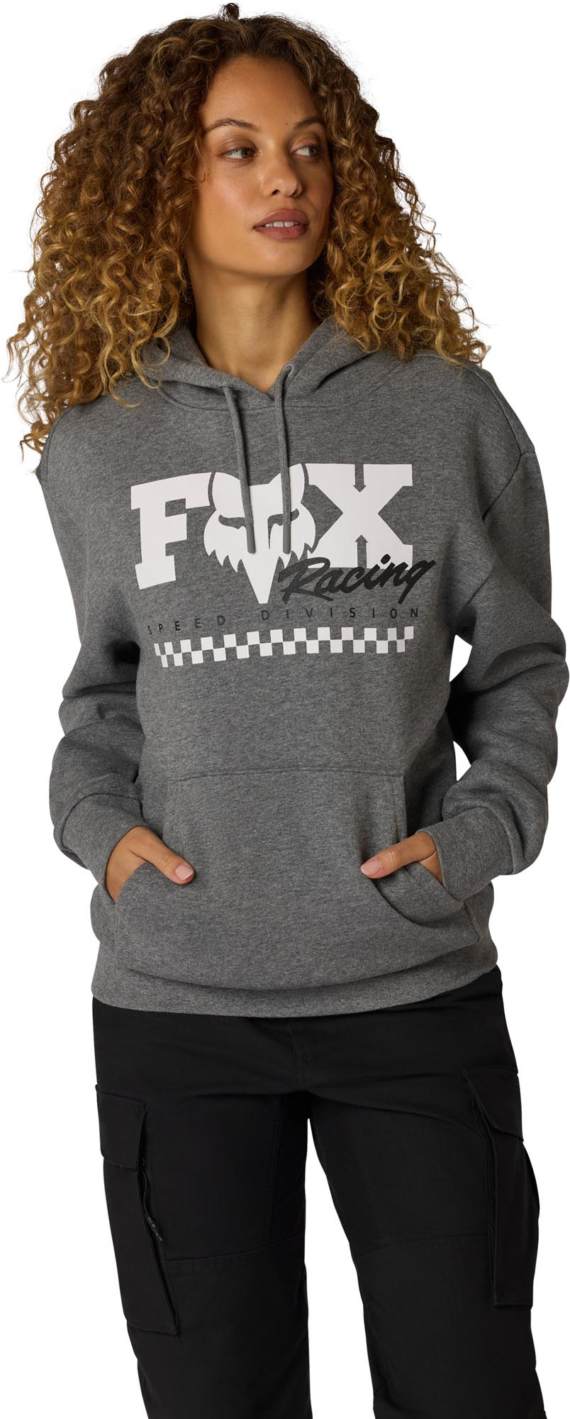 FOX Checker Damen Hoodie grau S Abbildung 3