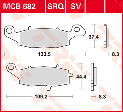 TRW Lucas Sinterbelag MCB682SV Figur 1