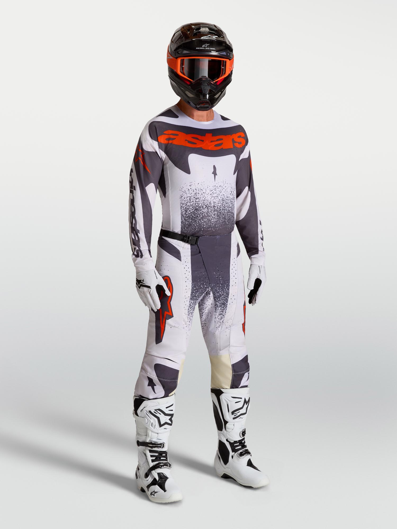 Alpinestars Techstar Swan Motocrossbukser mørkegrå/lilla 40 Figur 3