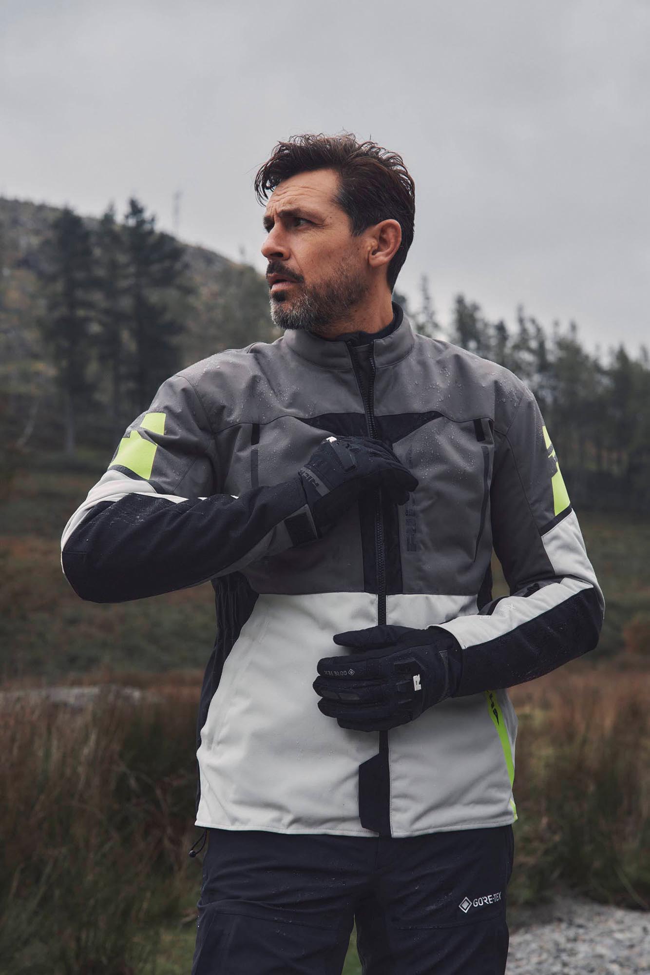 Richa Orion GTX nepromokavá motocyklová textilní bunda šedá/žlutá L Obrázek 4