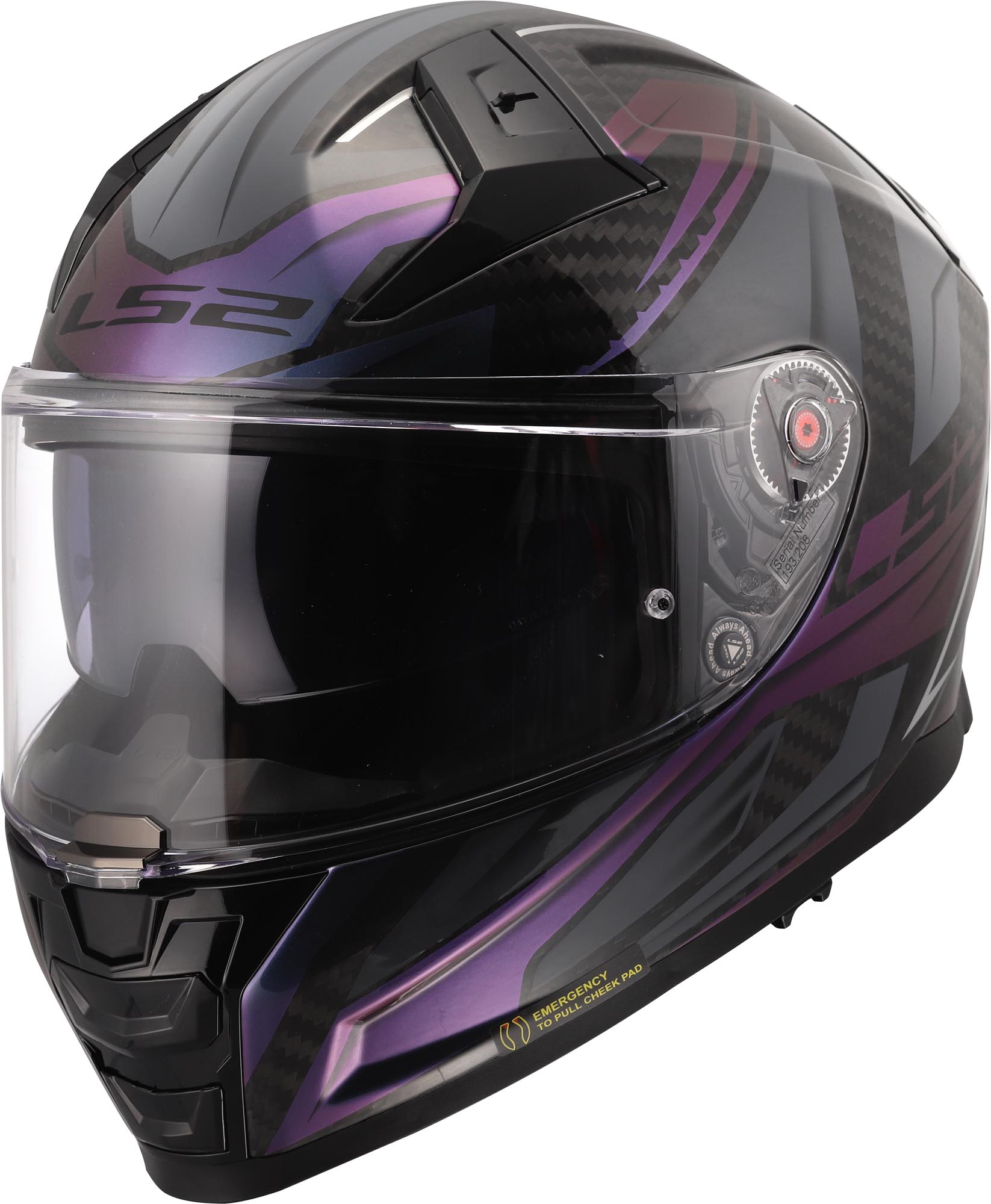 LS2 FF811 Vector II Carbon Savage Kask szary/biały/czerwony S (55/56) Rysunek 1