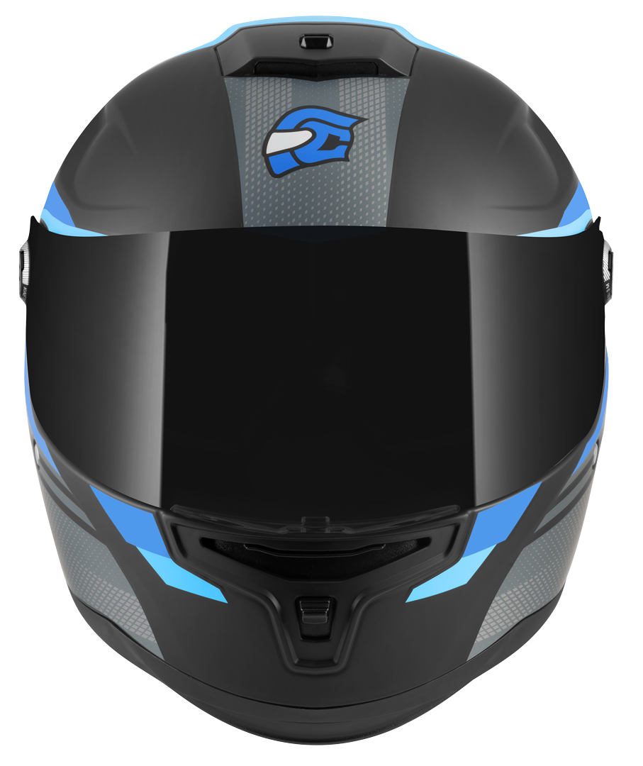 FC-Moto FF114B Zeron Cască Negru mat/albastru deschis S Figura 3