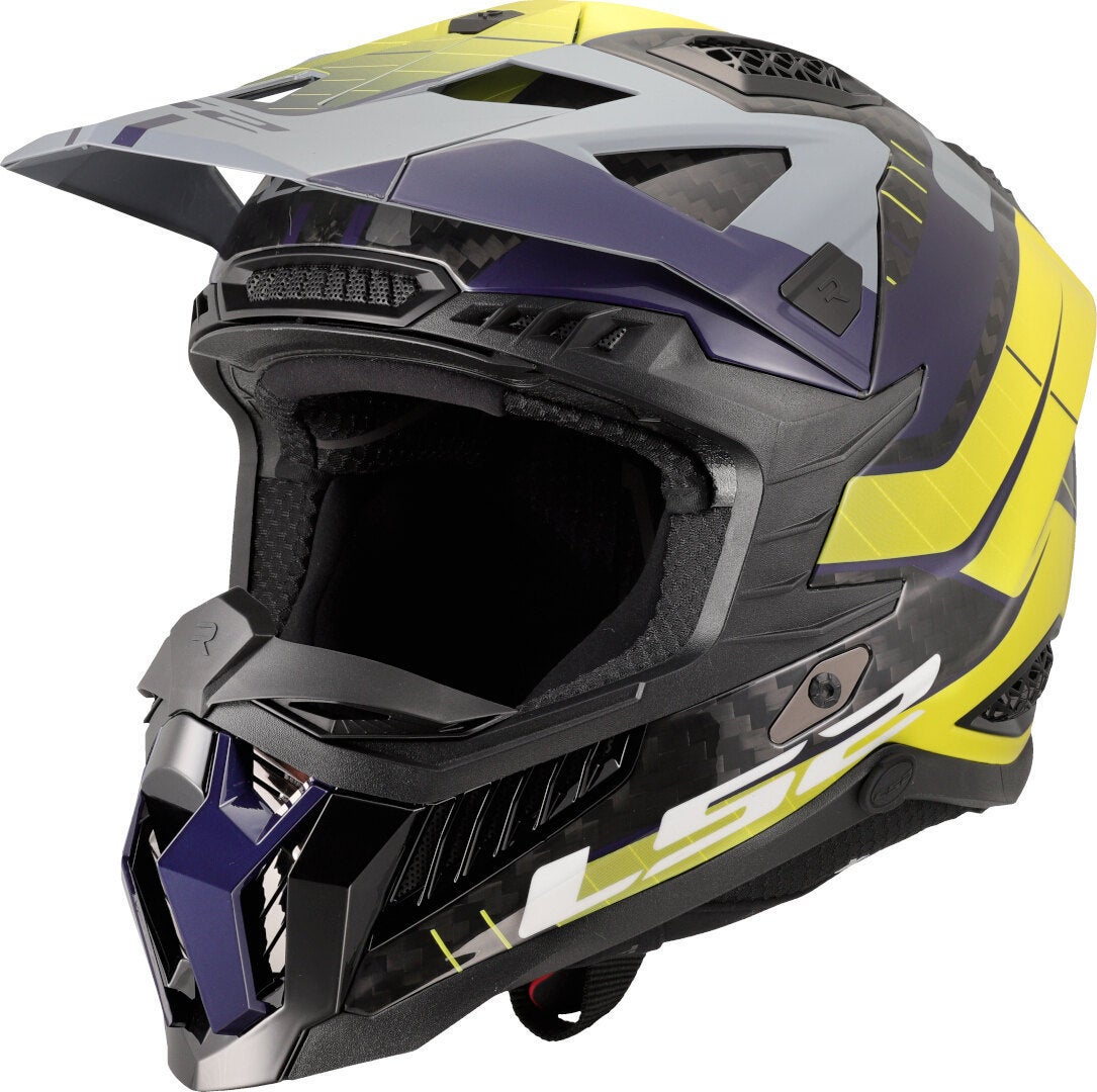 LS2 MX703 X-Force Galuo Carbon Motocross Helm gelb/grau M (57/58) Abbildung 1