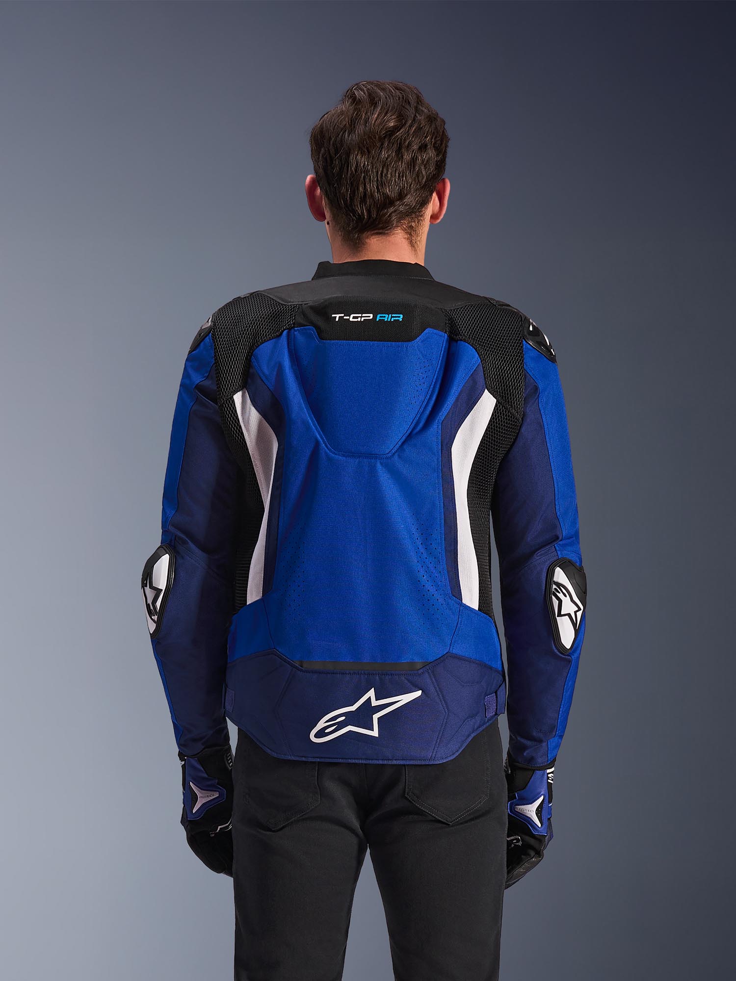 Alpinestars T-GP Air perforated Motorcycle Textile Jacket blue/navy/white 4XL Figure 5