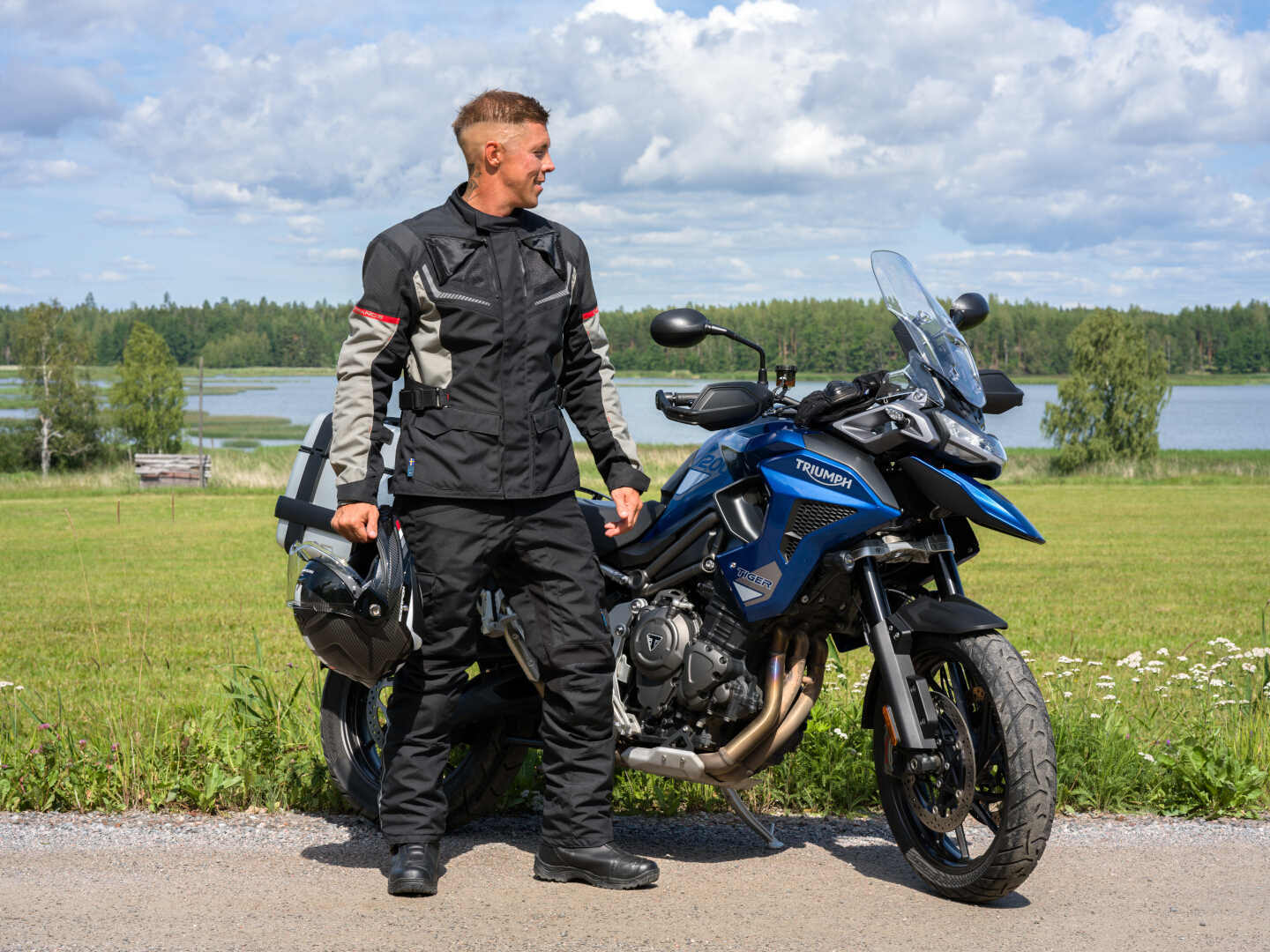 Lindstrands Sylarna waterproof Motorcycle Textile Jacket black/light grey 64 Figure 3