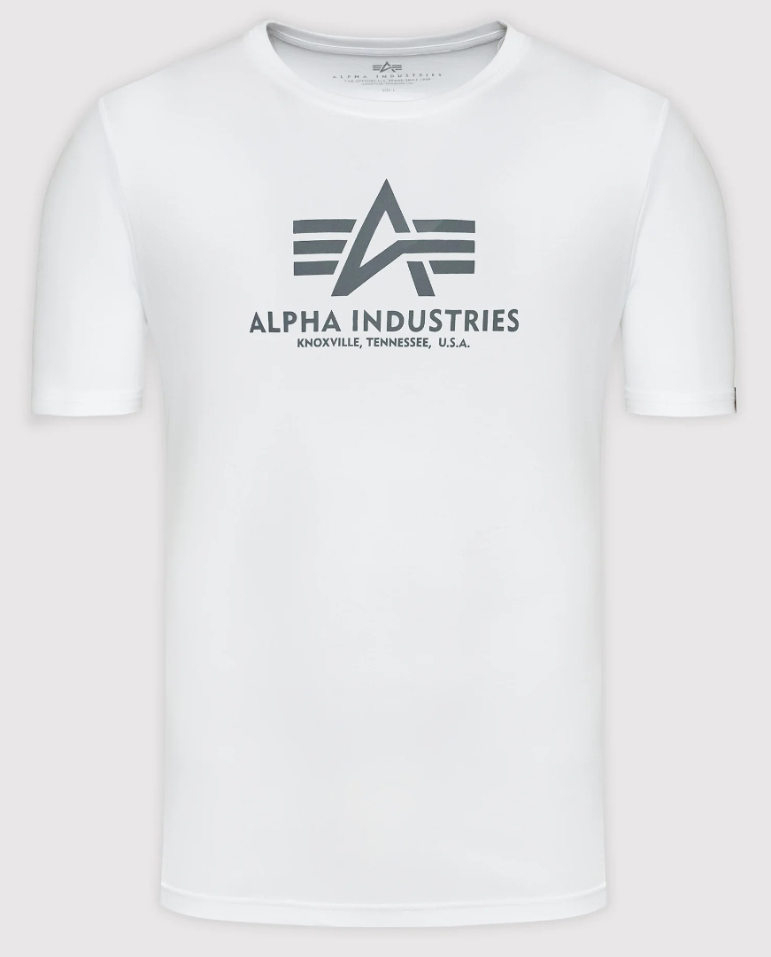 Alpha Industries Basic Reflective Print T-Shirt white M Figure 1