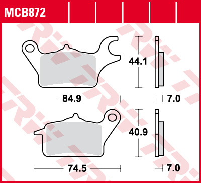 TRW Lucas Bremsbelag MCB872 Figur 1