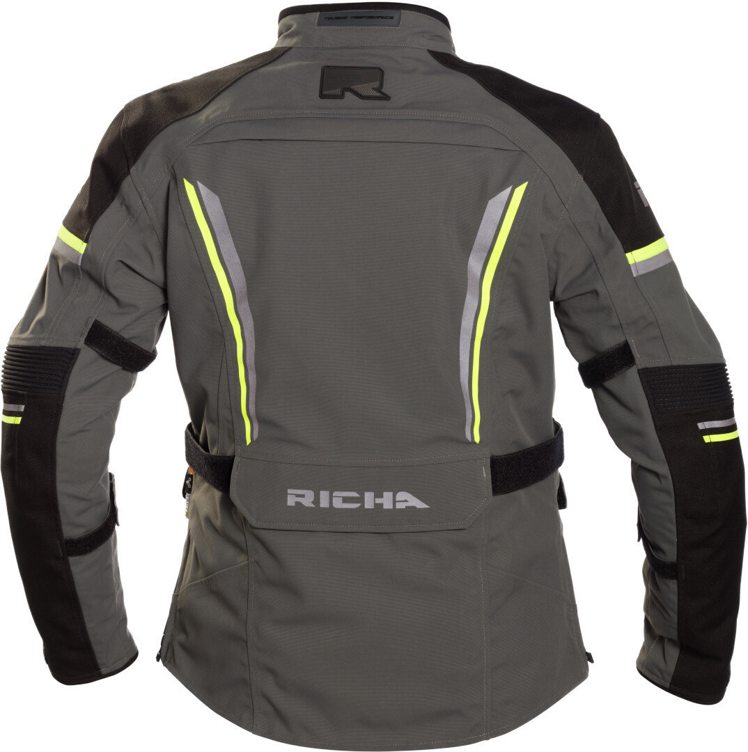Richa Infinity 2 Pro Damer Motorcykel Textil Jacka grå/svart/gul M Figur 2