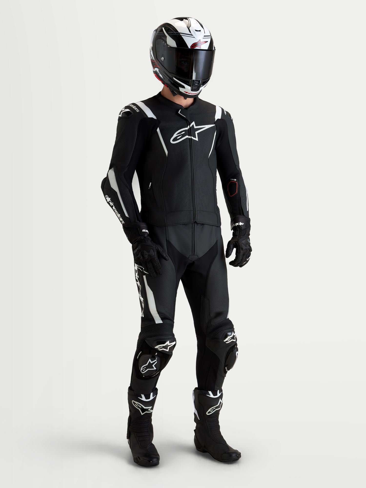 Alpinestars Missile V3 Two Piece Motorcycle Leather Suit black/white 58 Figure 17