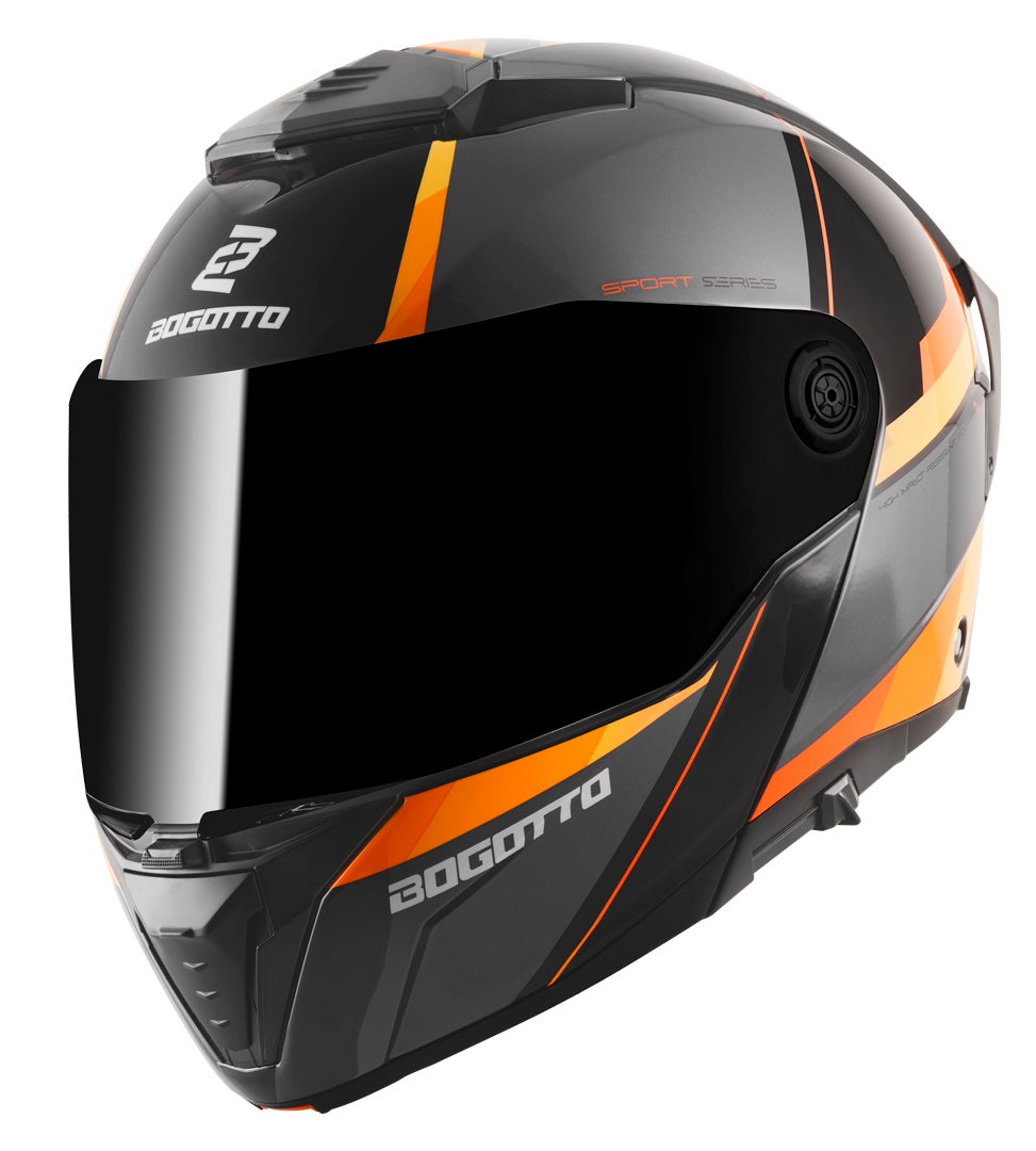 Bogotto FF404 Ezion Casque modulable noir mat/orange S Figure 2