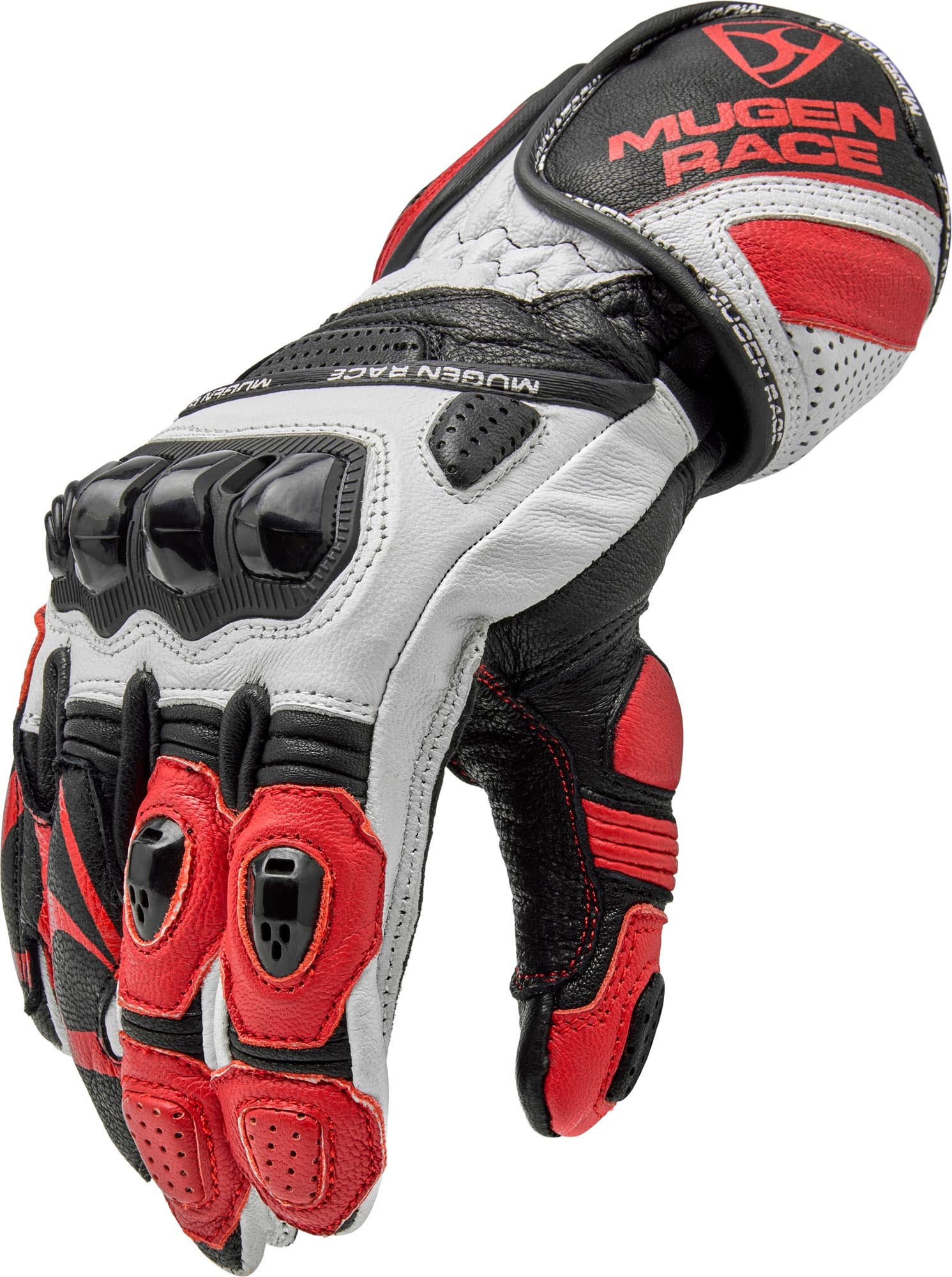 MUGENRACE Chili Sport Motorcykel handsker sort/hvid/rød S Figur 3