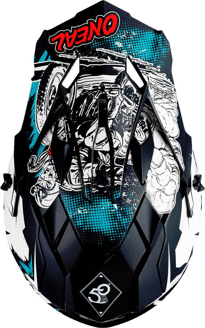 Oneal 2Series Villain Capacete de motocross juvenil Branco S (49/50) Figura 7