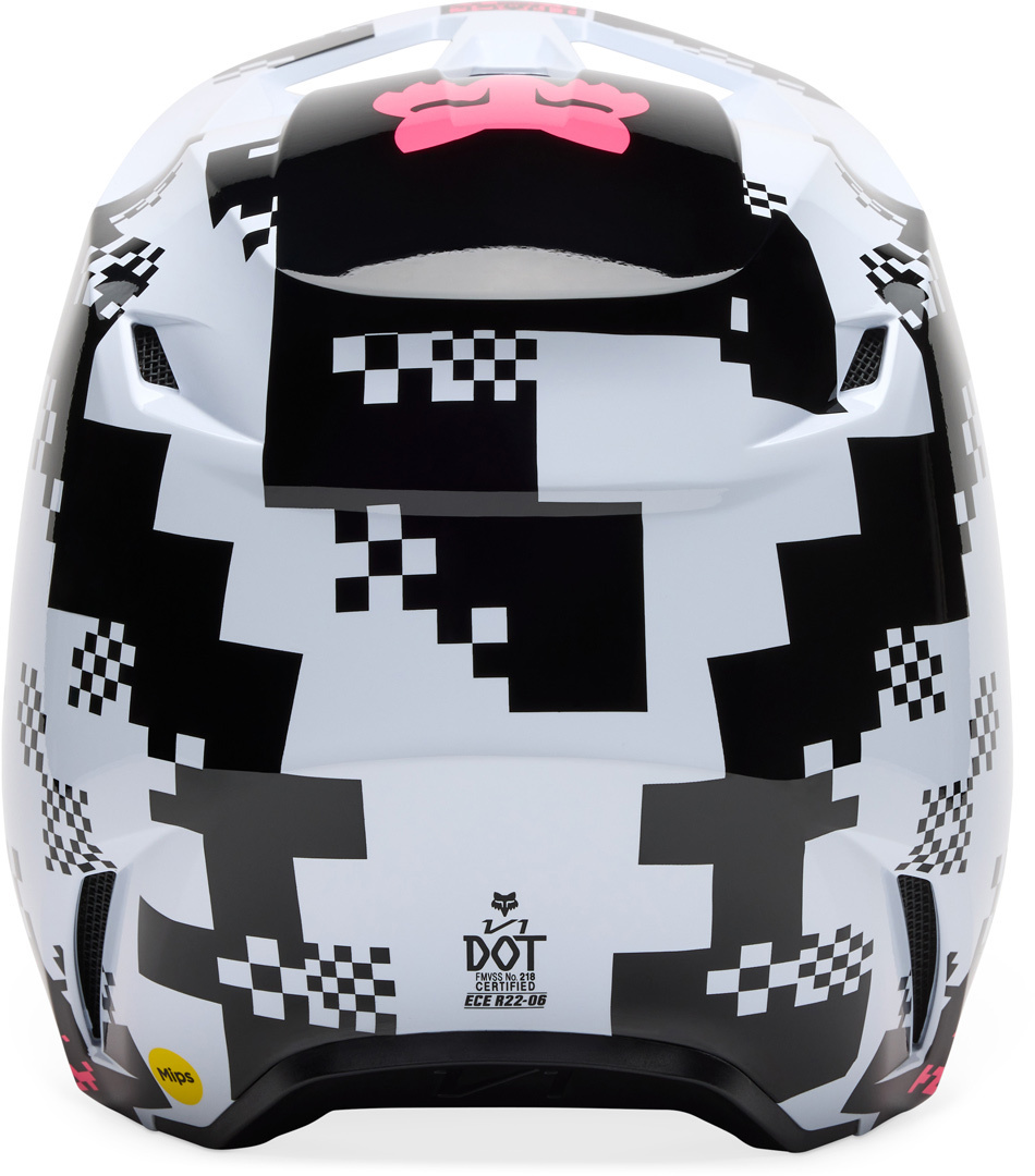 FOX V1 Digi Image Motocross Helmet black/hotpink L (59/60) Figure 3