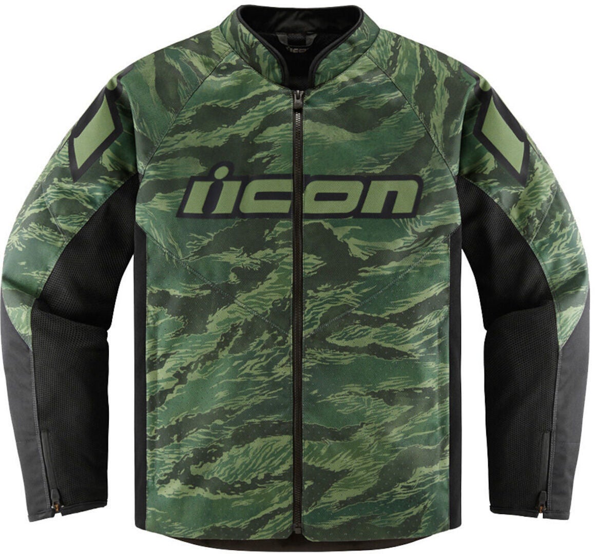 Icon Hooligan Tigersblood Blouson textile de moto perforé Vert/camouflage L Figure 1