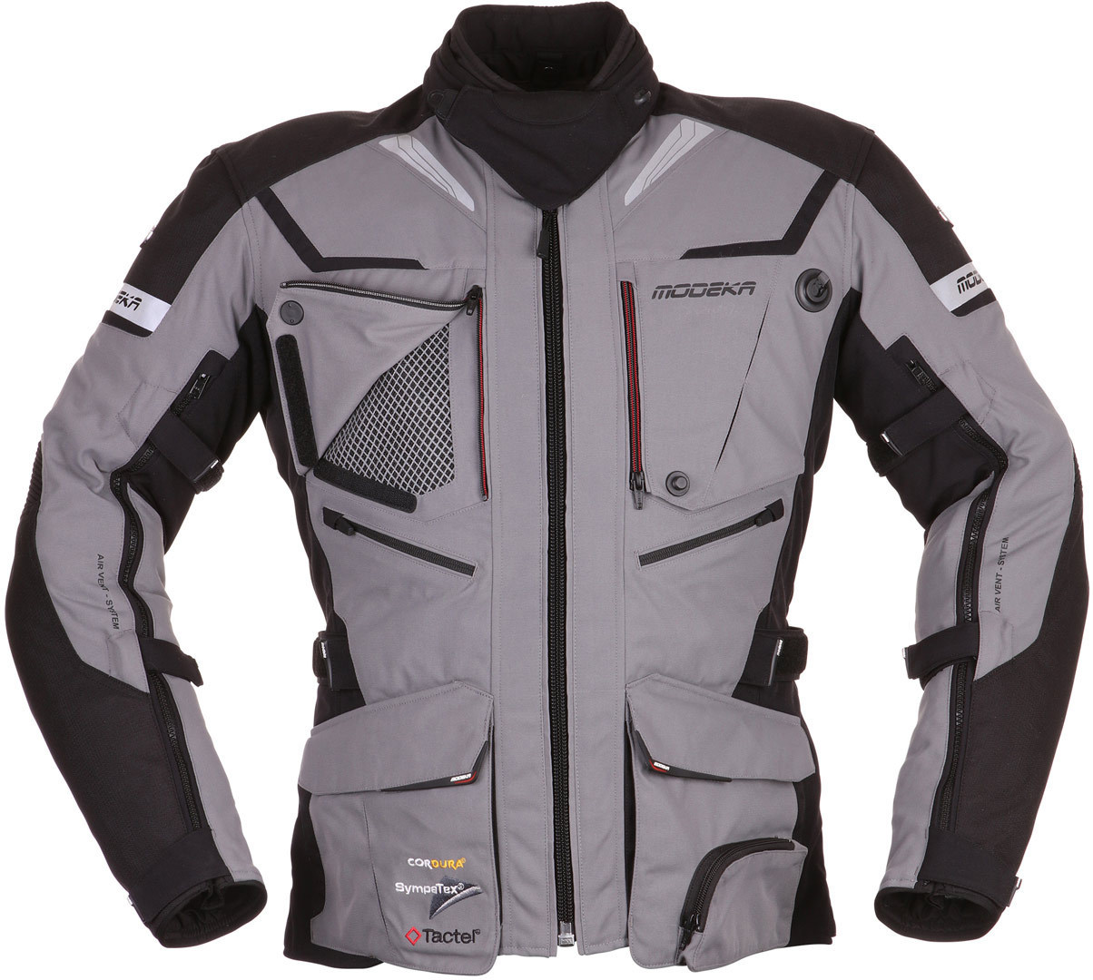 Modeka Panamericana Motorcycle Textile Jacket grey/black Short L Figure 1