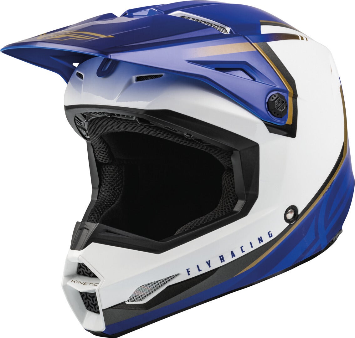 Fly Racing Kinetic Vision Casco Motocross bianco/blu L (60) Figura 4