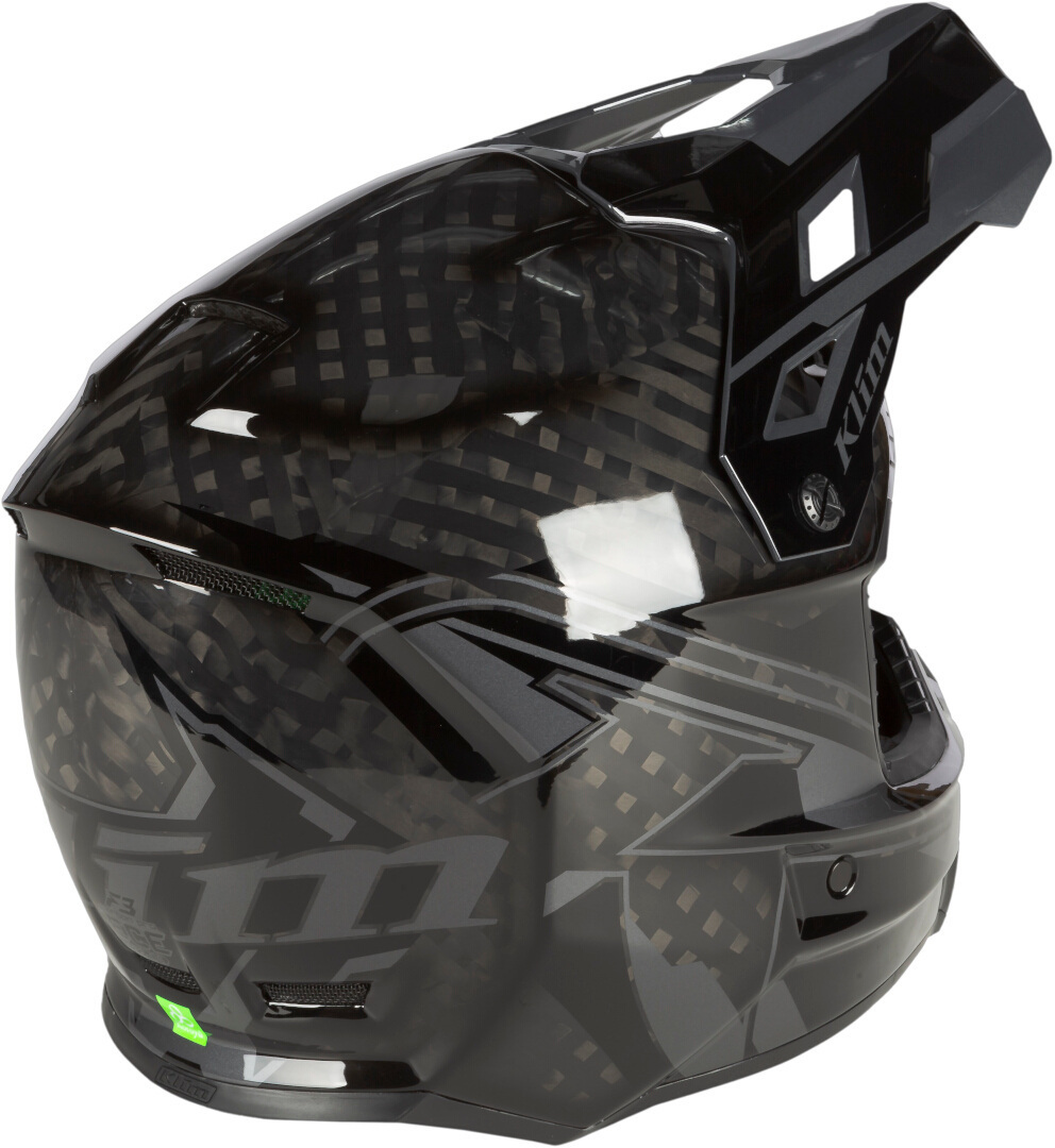 Klim F3 Carbon Pro Ascent Cască de snowmobil Negru/gri M (56/57) Figura 8