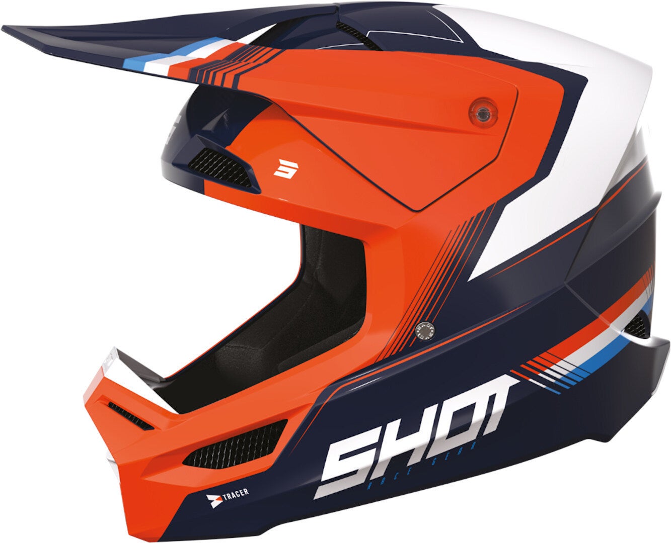 Shot Race Tracer Motocross Helmet orange/black/white L (59/60) Figure 1