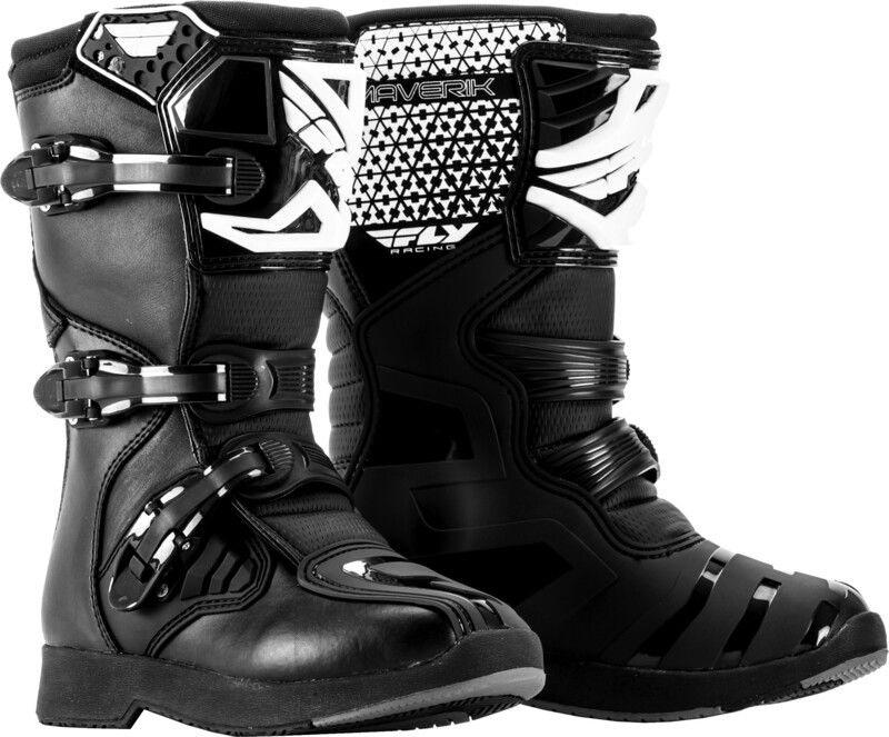 FLY Racing Maverik Youth Boots - Svarta Figur 1