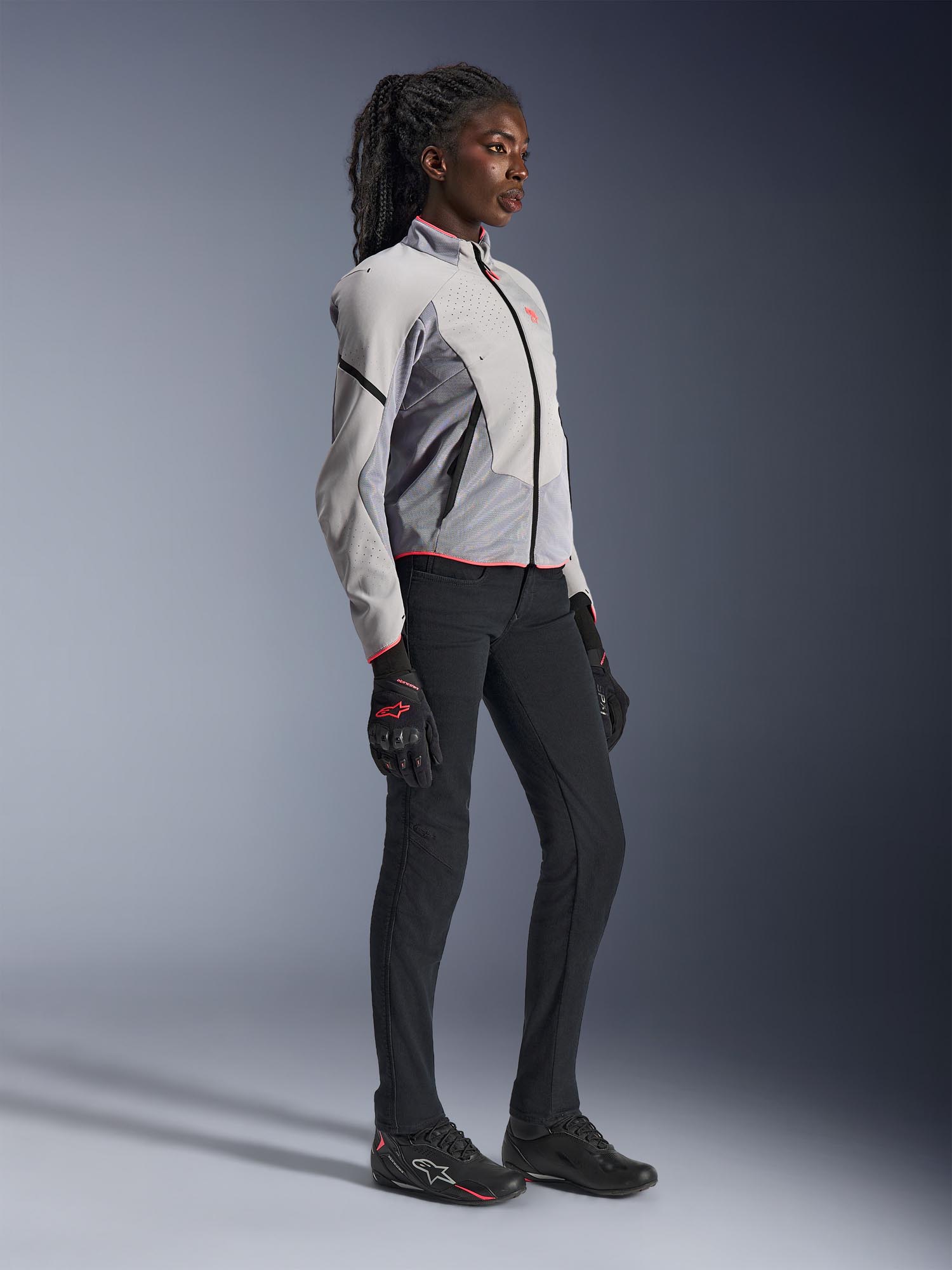 Alpinestars Stella Aeroshell Airflow Damen Motorrad Textiljacke grau/anthrazit 2XL Abbildung 6