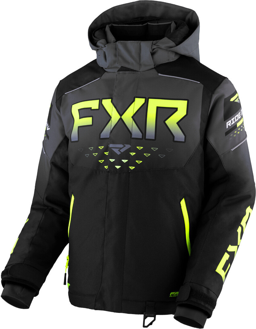 FXR Helium 2023 Jachetă pentru snowmobile pentru tineret negru/gri/galben 10 Figura 1