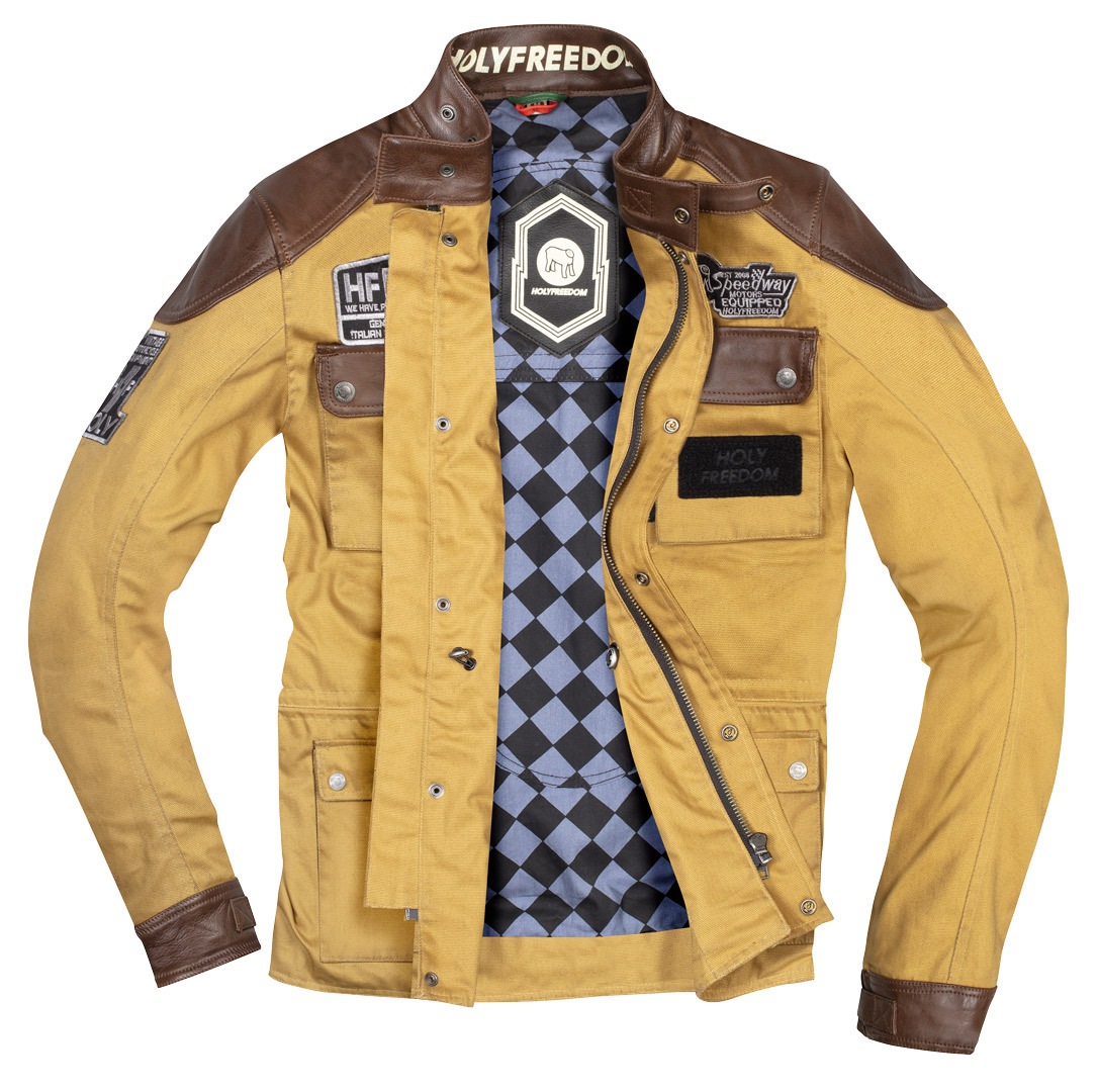 HolyFreedom Quattro Waxed Evo Motorrad Textiljacke hellbraun (camel) L Abbildung 2