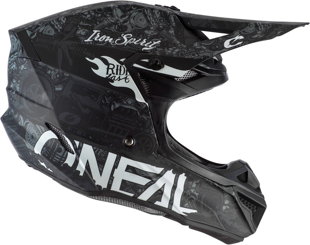 Oneal 5Series Polyacrylite HR Motocross Helm schwarz/weiß XXL (63/64) Abbildung 3