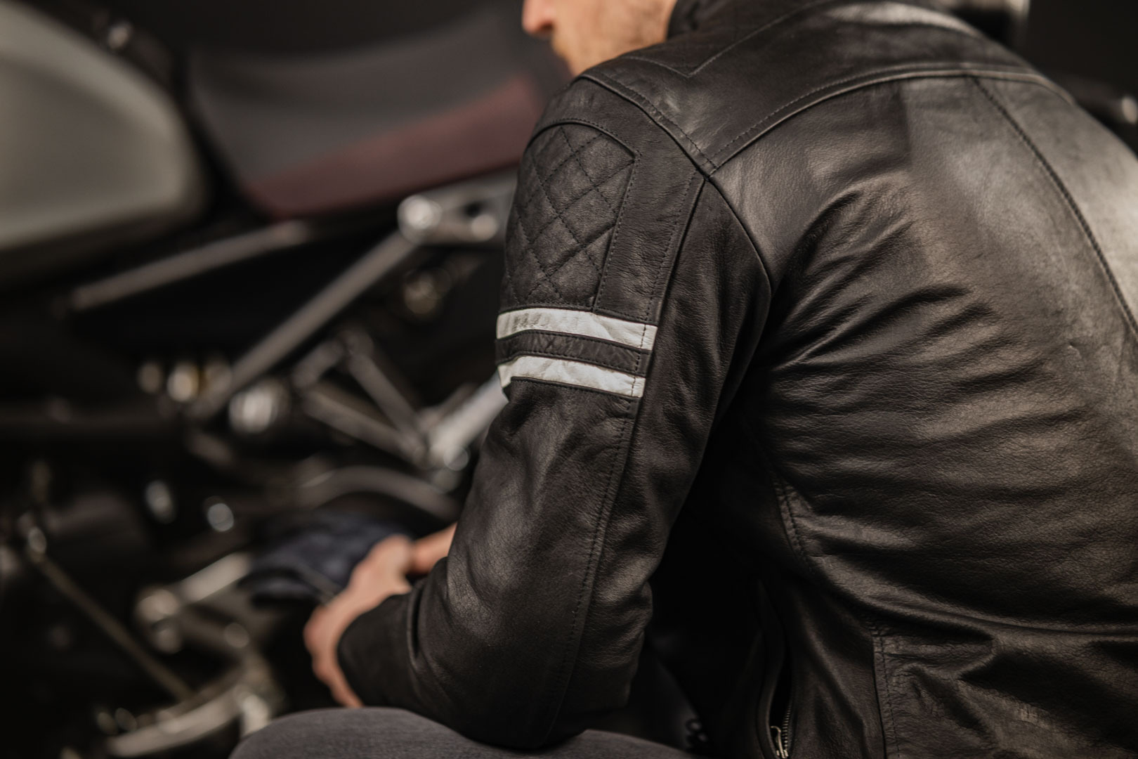 Merlin Hixon Heritage Motorcycle Leather Jacket black L Figure 9