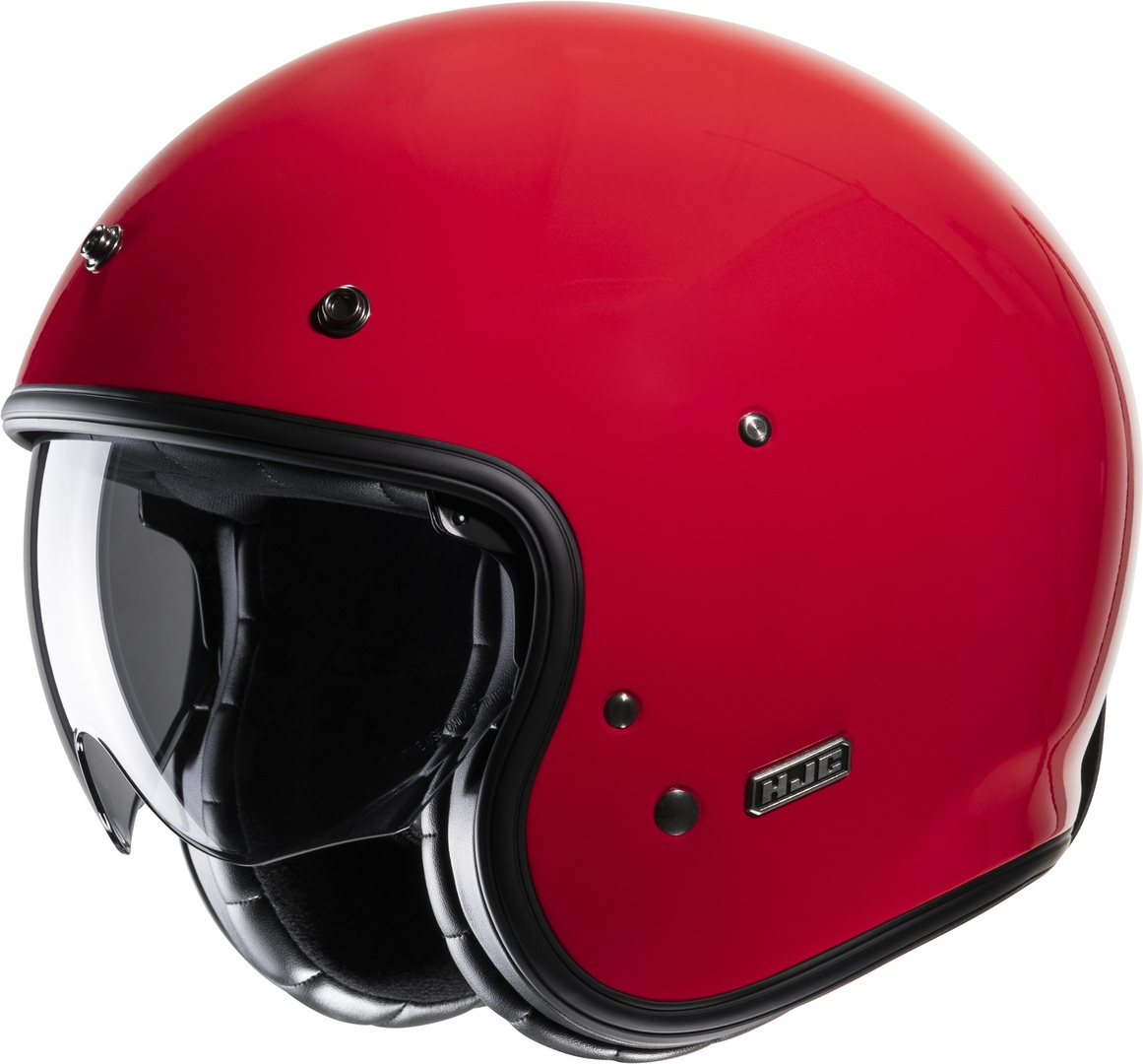HJC V31 Solid Retro Jethjälm rött XL (60/61) Figur 1
